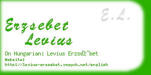 erzsebet levius business card